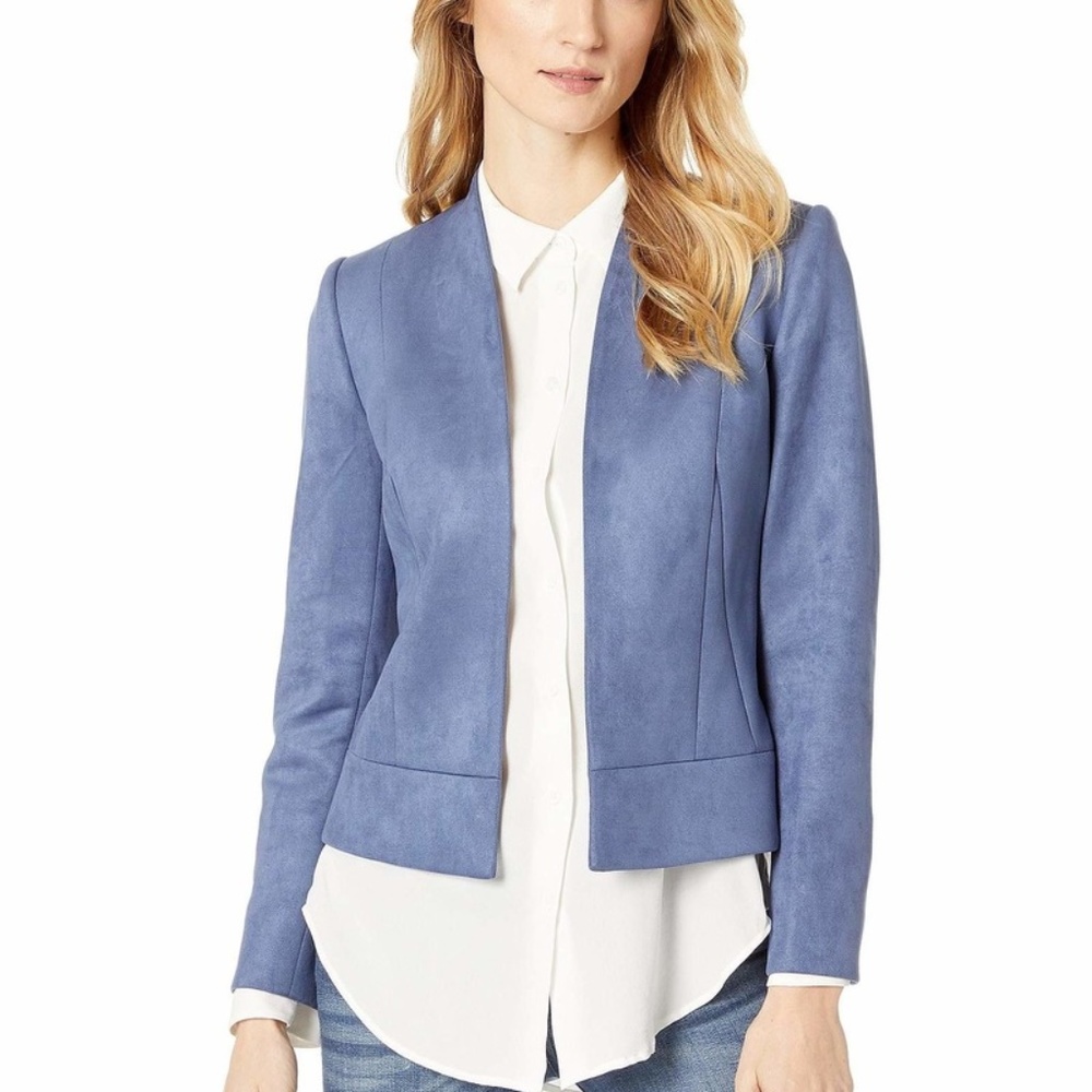 Tahari Arthur C Levine Collarless Blazer S 16